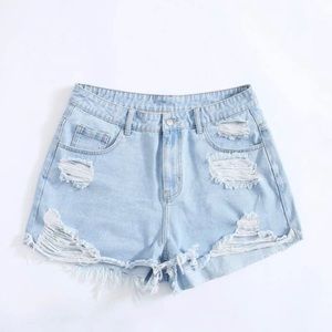 Distressed shorts